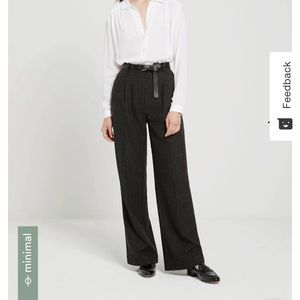 Frank & Oak The Gertrude Wide-Leg Pant in Black
